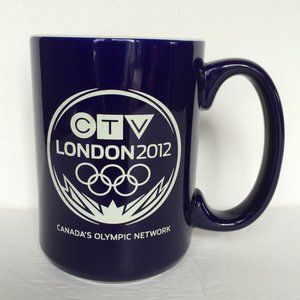 CTV Canada Network London 2012 Olympic Games Coffee Mug Blue Ware 12 oz